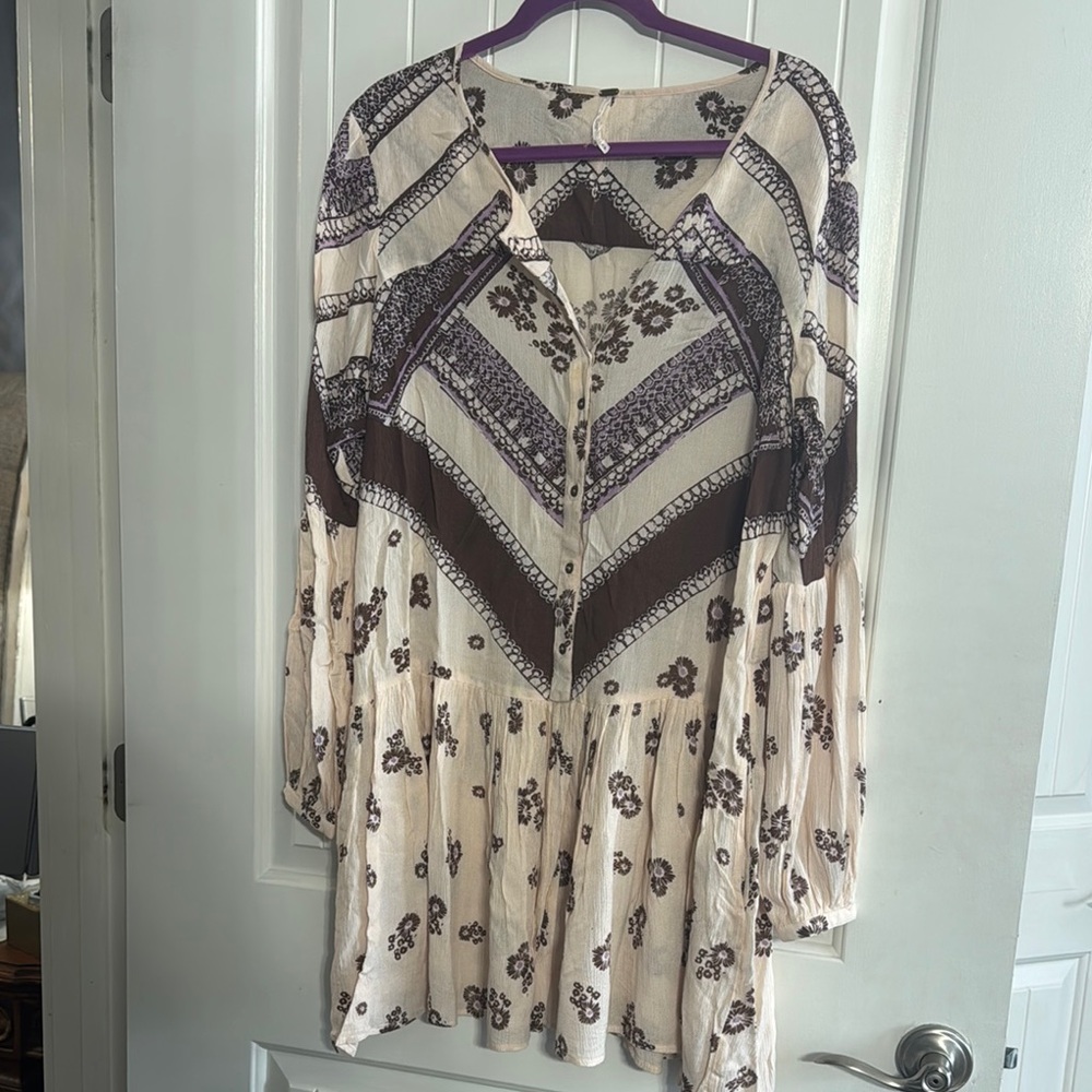 Free People Bohemian Floral Tunic Dress